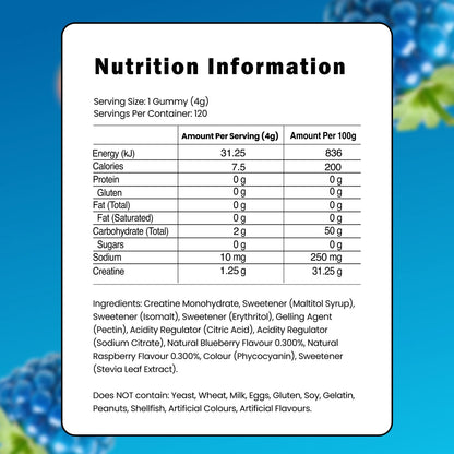Blue Raspberry Creatine Gummies