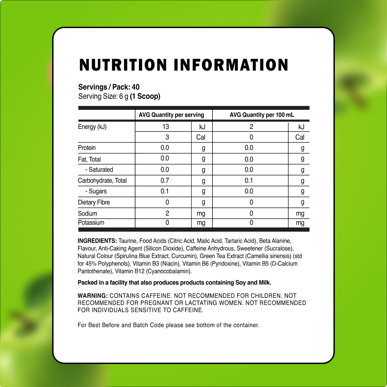 Green Apple Pre-Workout