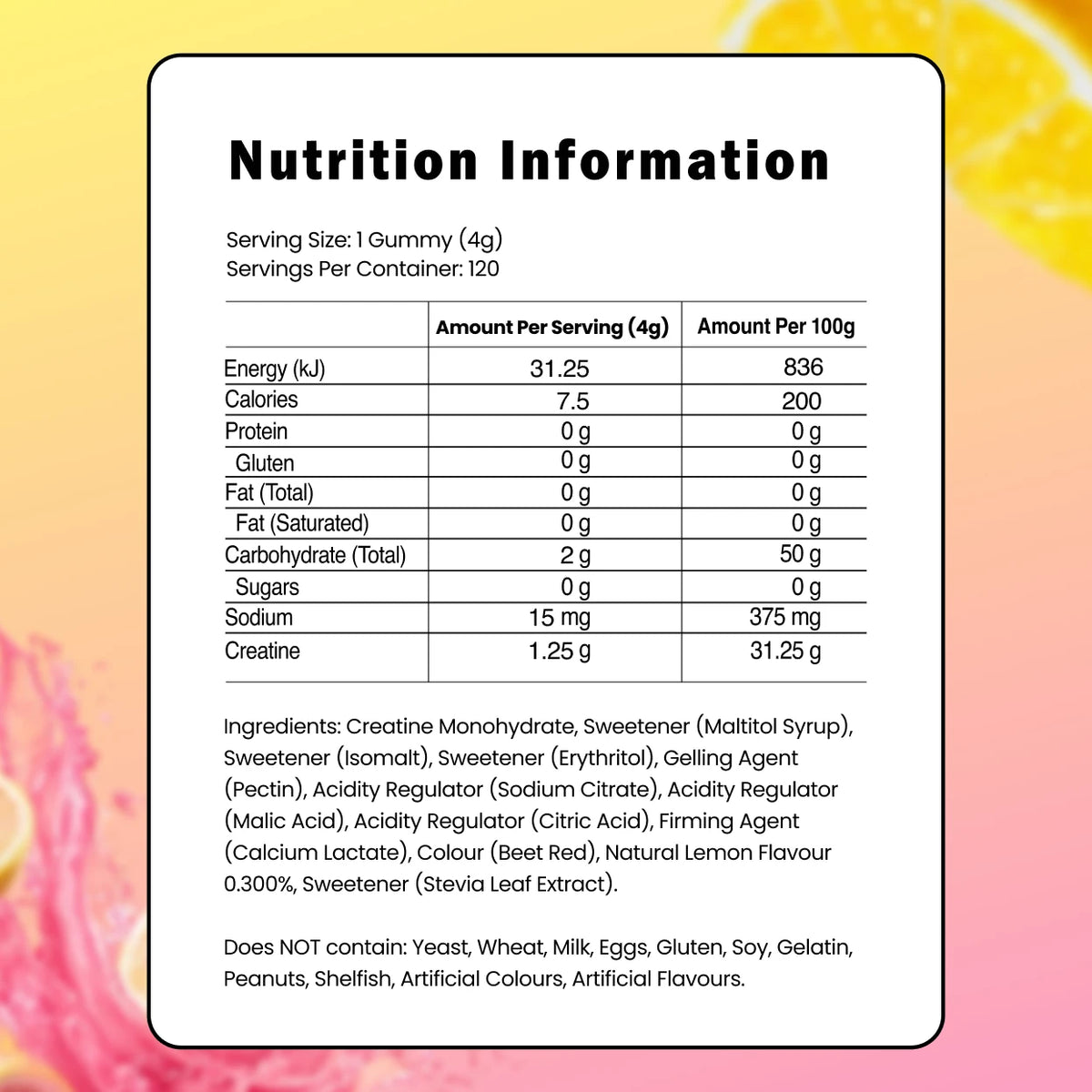 Pink Lemonade Creatine Gummies